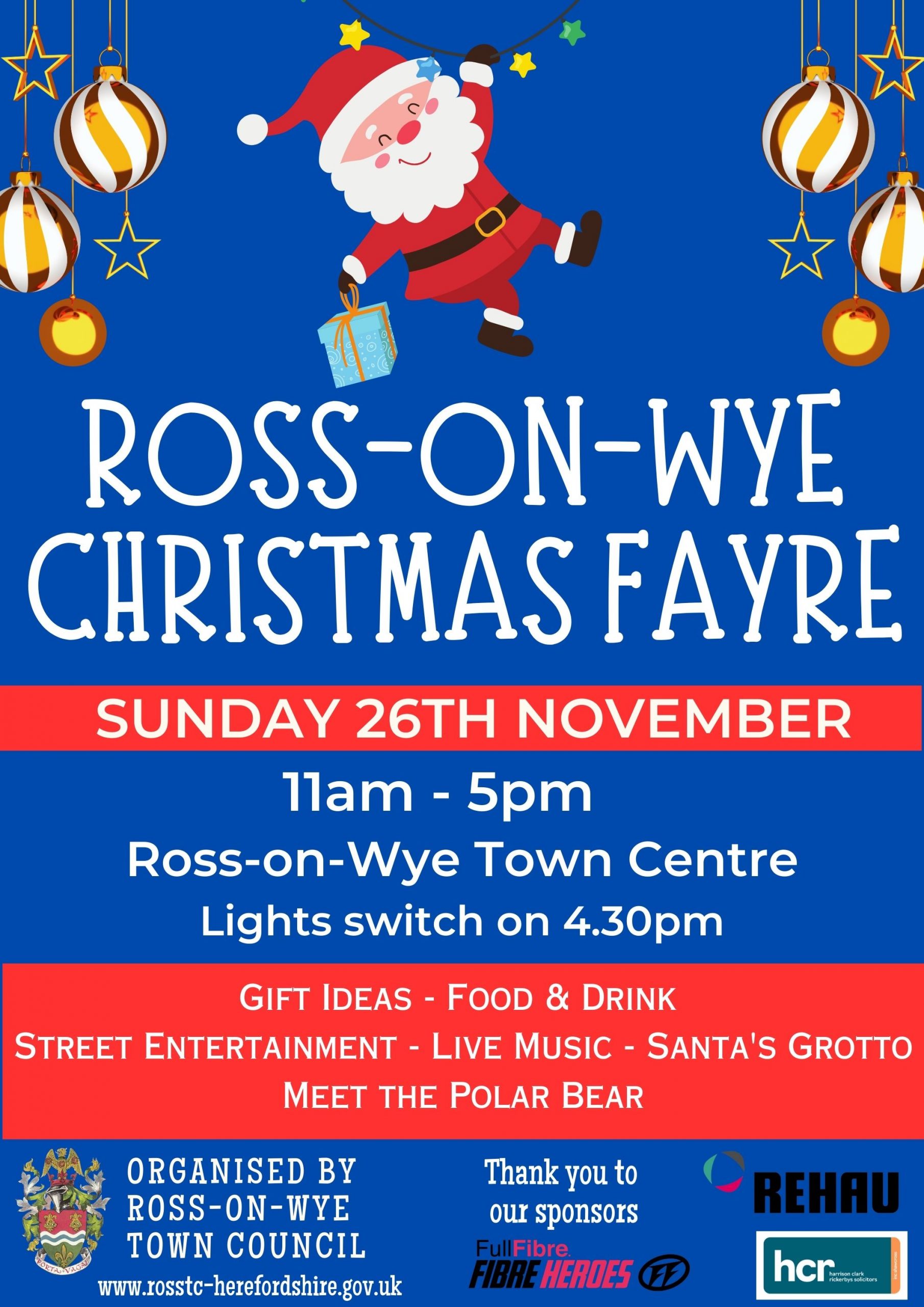 Ross-on-wye Christmas Fayre poster 23 A4 size